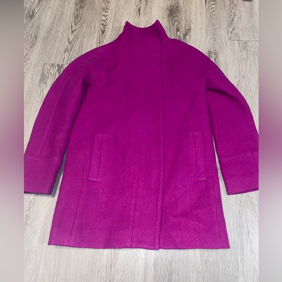 J. Crew Jackets & Blazers - J. Crew Women's Fuchsia Wool Blend Pea Coat